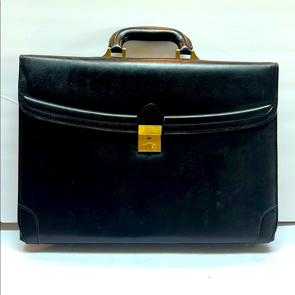 Heritage Black Leather Briefcase